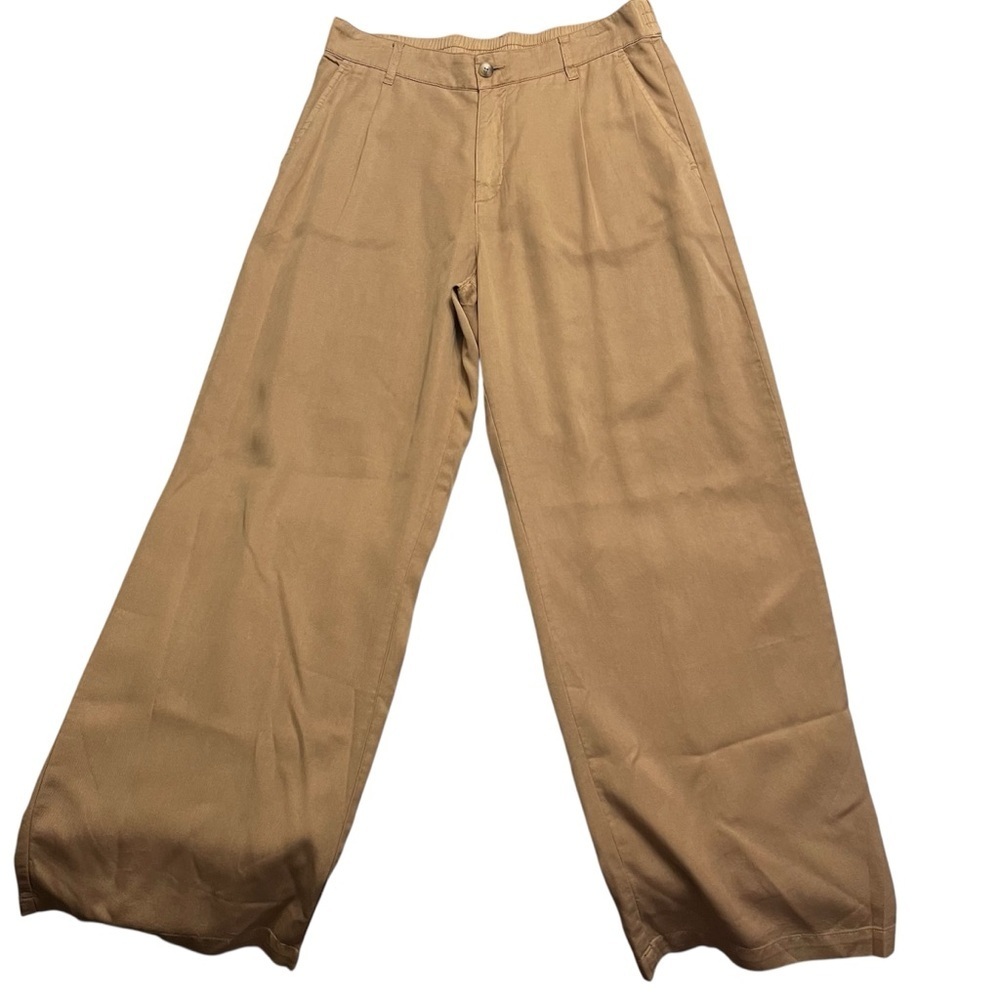 Tribal Tan Wide Leg Palazzo Pants High Waisted Trousers 8